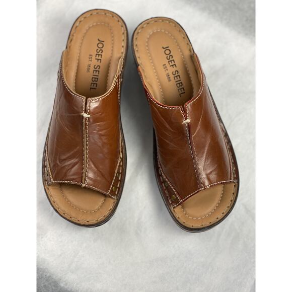 Josef Seibel Catalonia 80 Brandy Women’s Slip On Sandals Size 6.5/37 - Picture 5 of 8